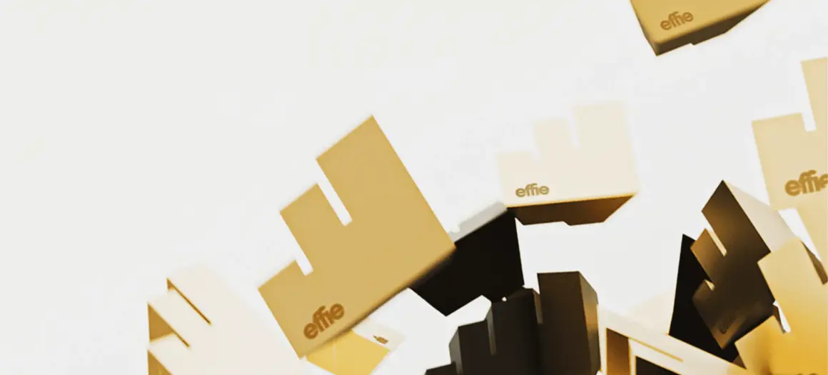 Visueel beeld van allemaal Effie Awards beeldjes