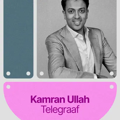 Kamran Ullah voorspeller tijdens Koffiedik Kijken 2026 in het special ontwikkelde beeldmerk 