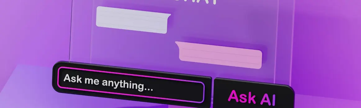 Animatische afbeelding van doorschijnend beeldscherm met AI-beeld