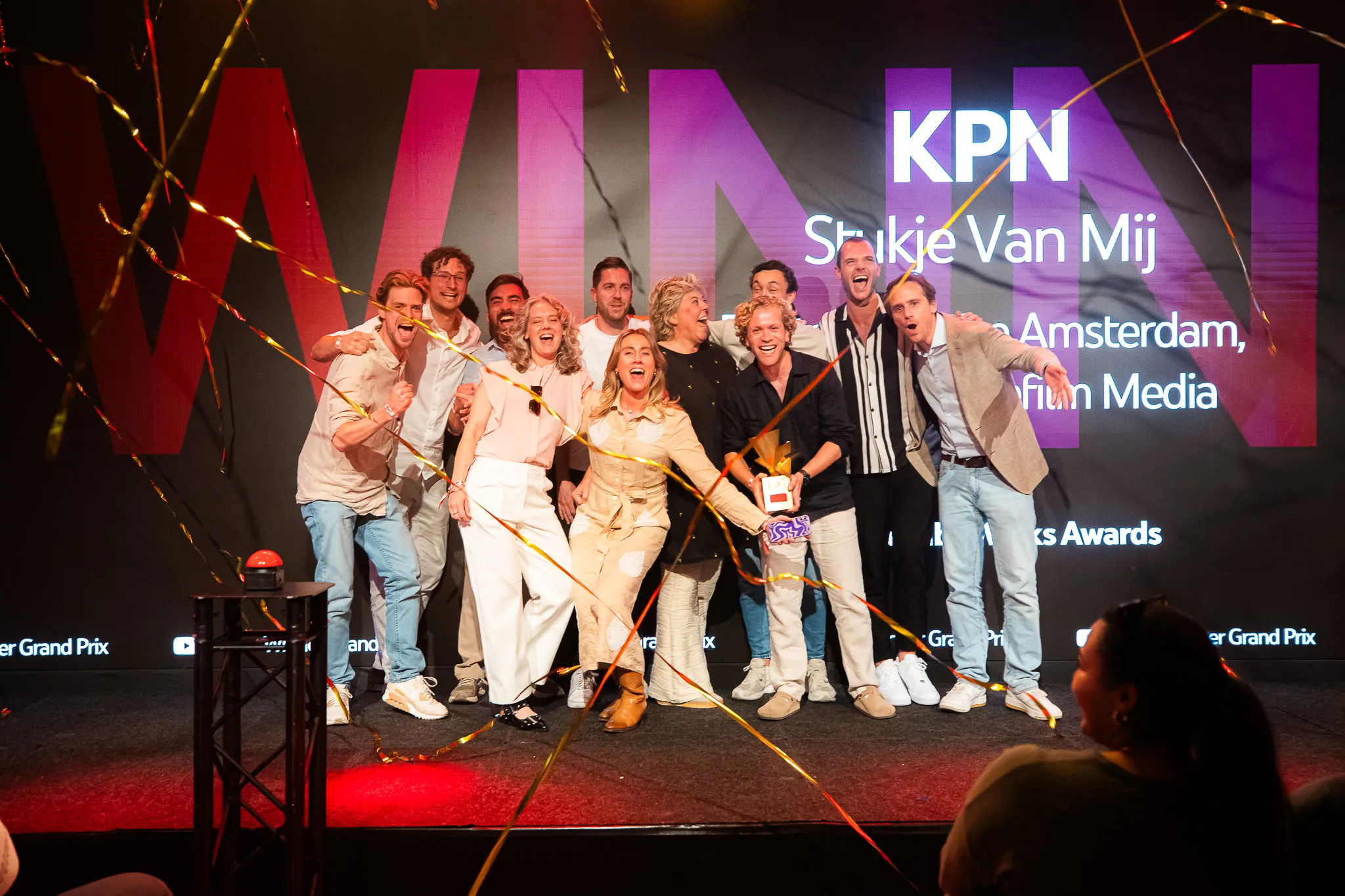 KPN winnaar Grand Prix award tijdens YouTube Works Awards 2025